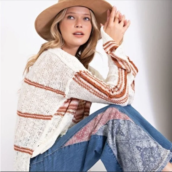 Patchwork Boho Flare Wide Leg Light Washed Denim Jeans - Picture 6 of 8